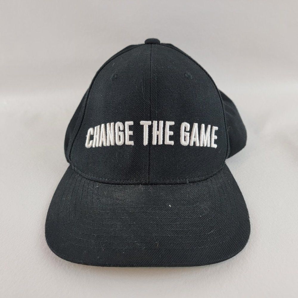 The Classics Yupoong Hat Mens Black Change the Game Live Fit Snapback Wool Gym